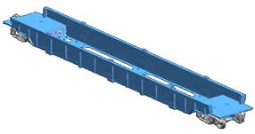 Bottom depressed double-deck container flat car